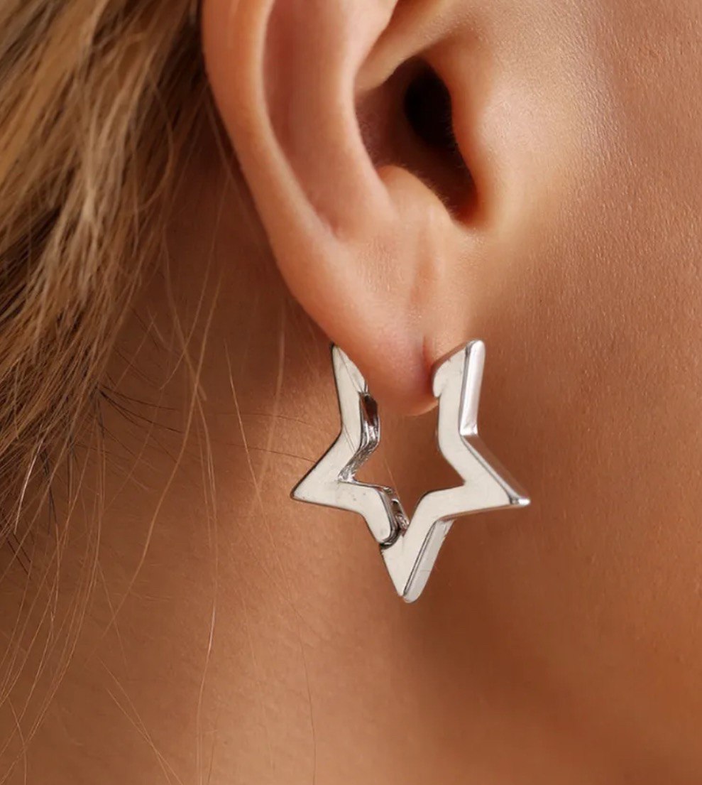 серьги звездочки