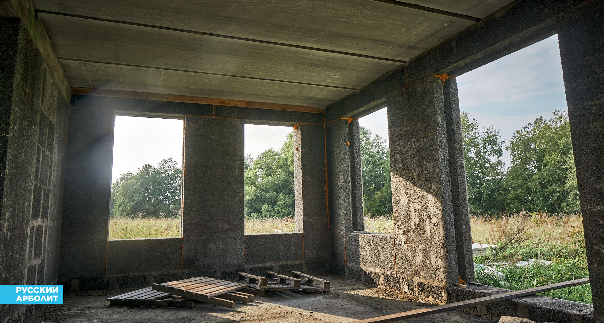 несущие стены из арболитовых панелей