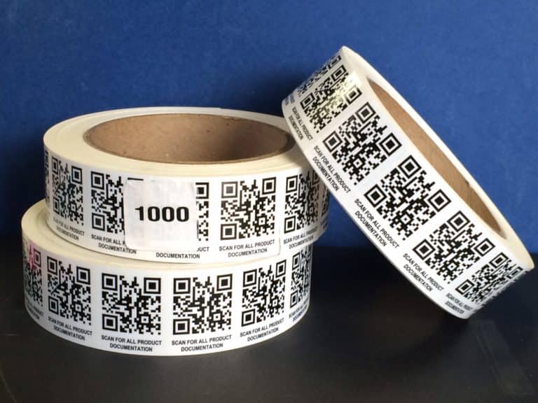 Многотиражная печать наклеек с qr кодом