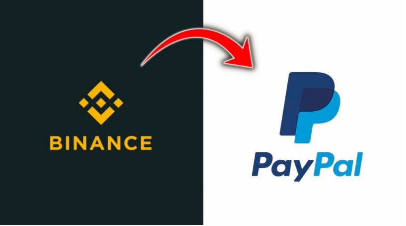 Binance logo and PayPal logo
