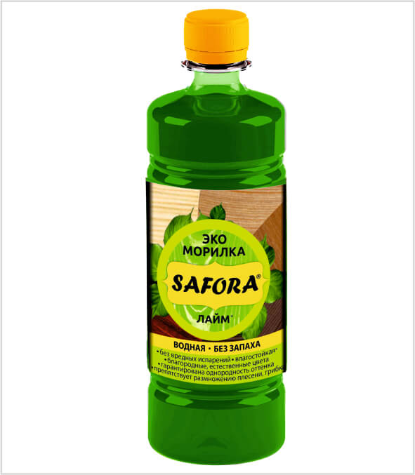 Морилка водная для дерева SAFORA, цвет Лайм