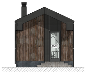 Проект дома "Компакт" для наглядного представления и визуализации данного варианта дома сбоку