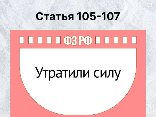 Статьи 105 - 107 Утратили силу