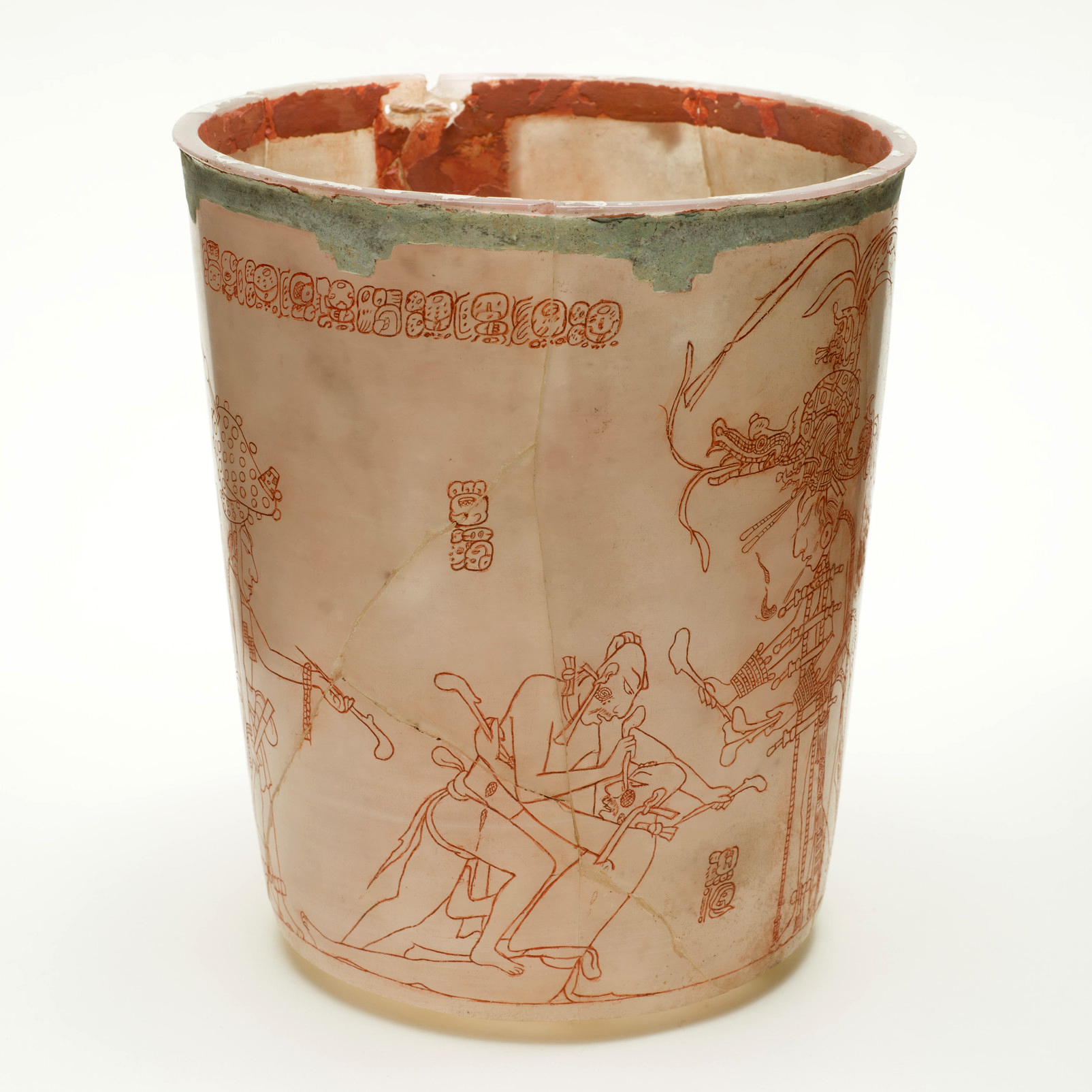 Сосуд с изображением битвы пленников. Майя, 600-900 гг. н.э. Коллекция Los Angeles County Museum of Art.