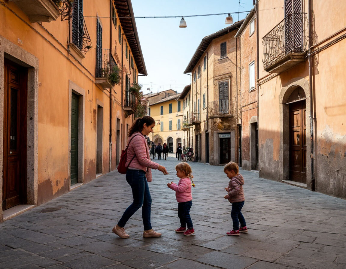 Италия. женщина с детьми