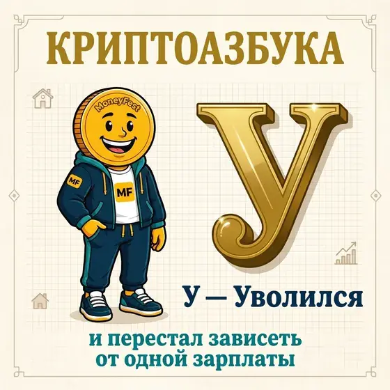 Карточка Криптоазбуки: У — Уволился