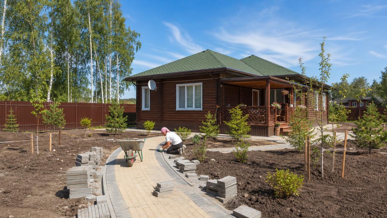 Участок до укладки рулонного газона