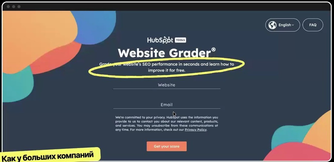 HubSpot Website Grader