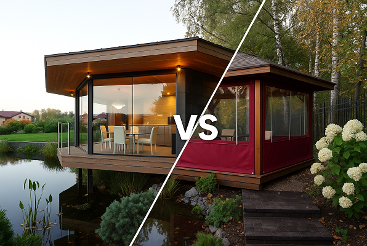 Мягкие окна или остекление: что сделает вашу беседку уютнее