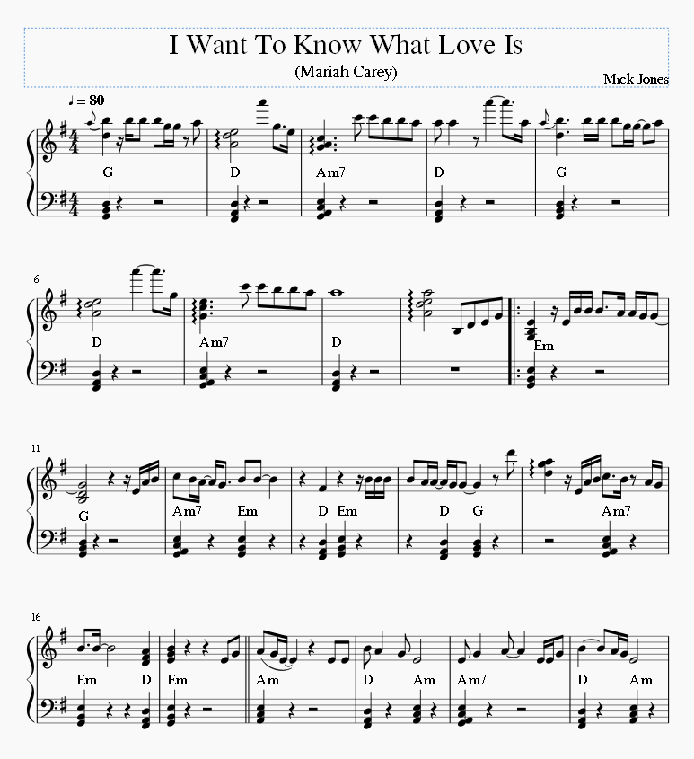 I Want To Know What Love Is