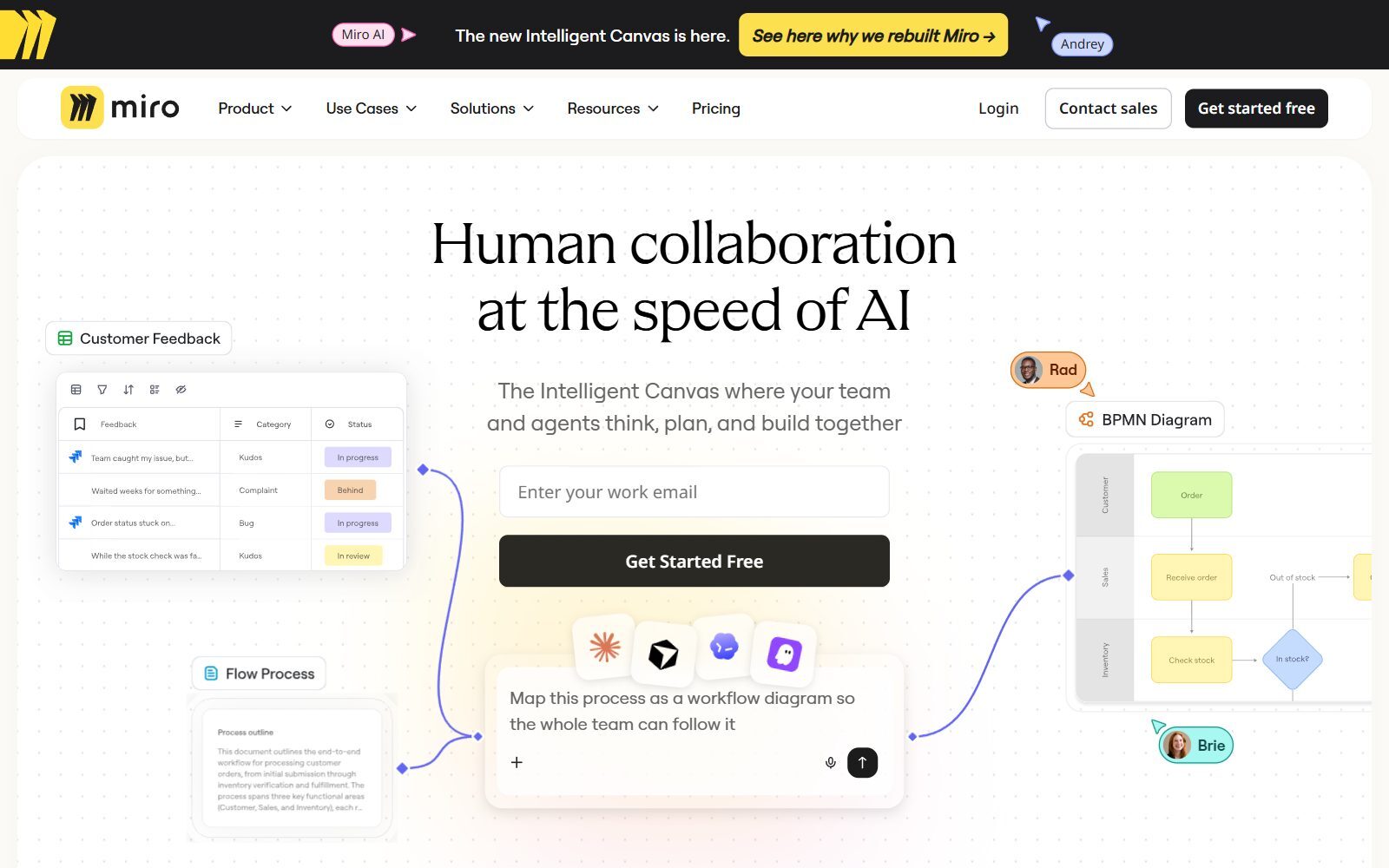 Miro homepage screenshot (October 2026)