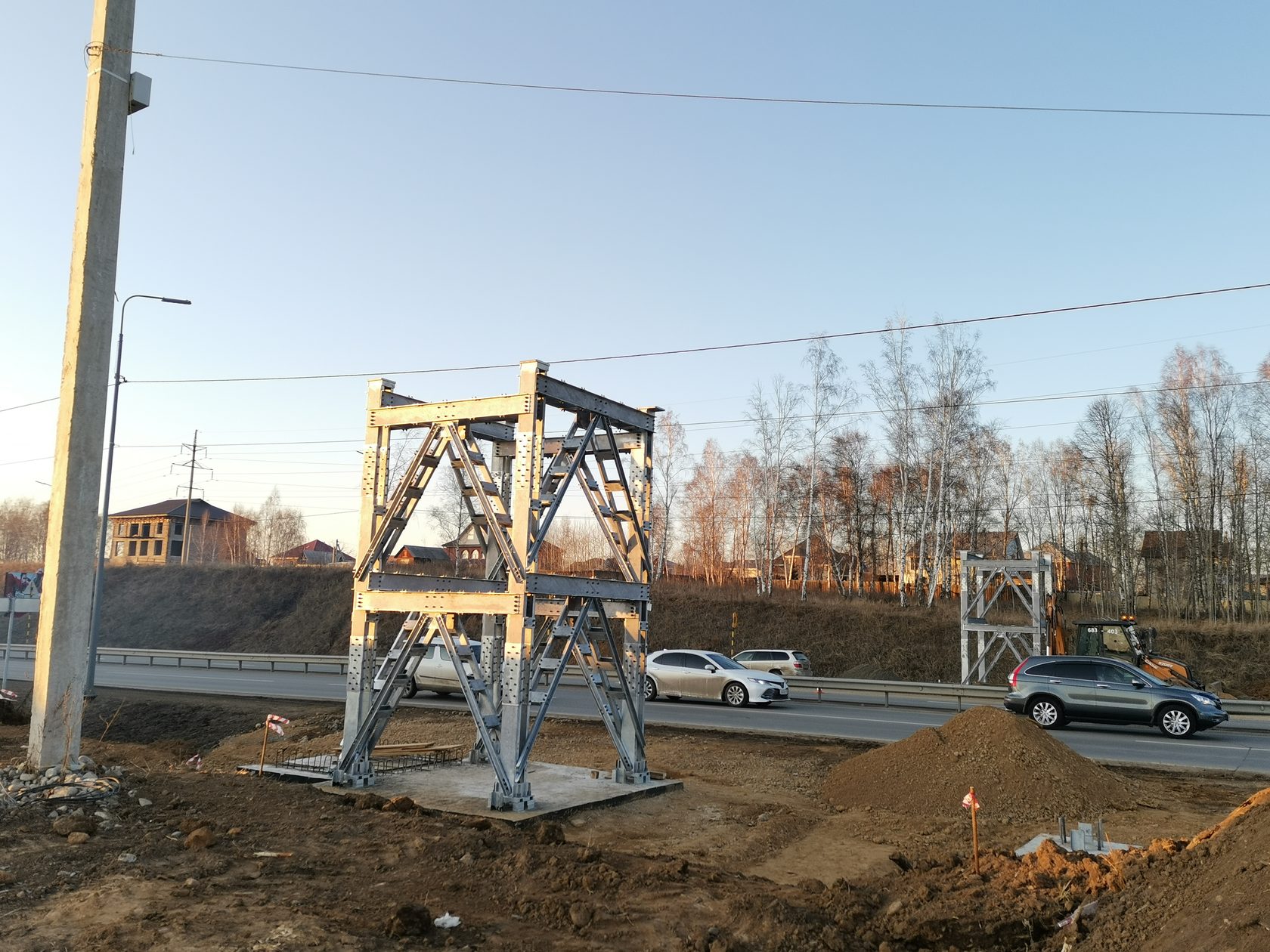 Установка надземного перехода