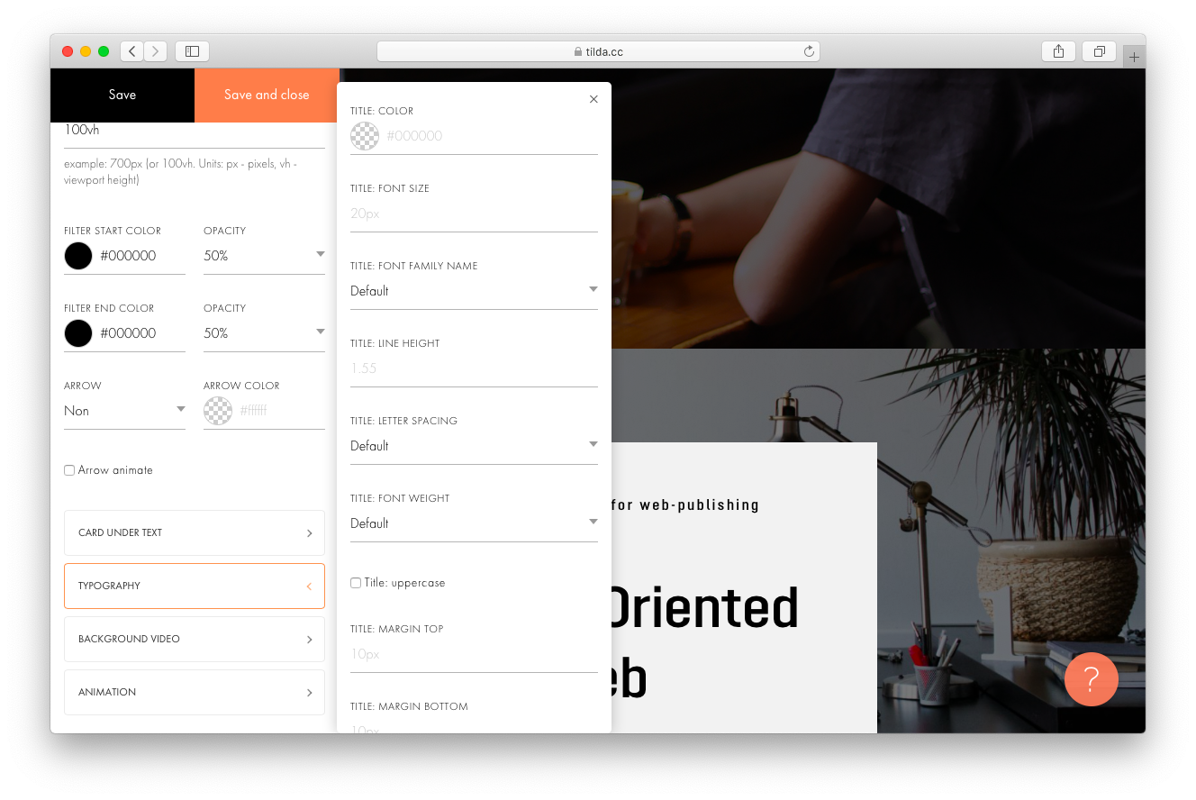 How to Set Up a Hero Section / Website Cover Page │ Tilda Help Center