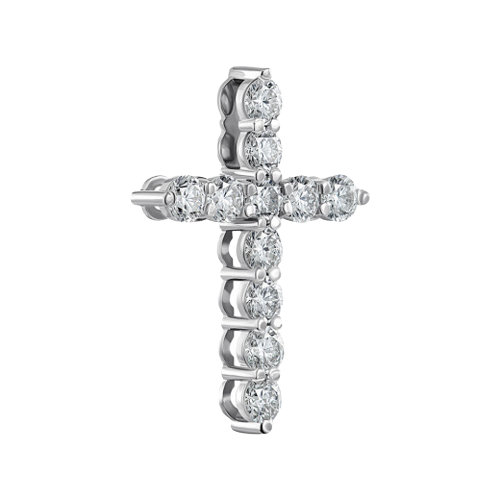 крестик с бриллиантами 