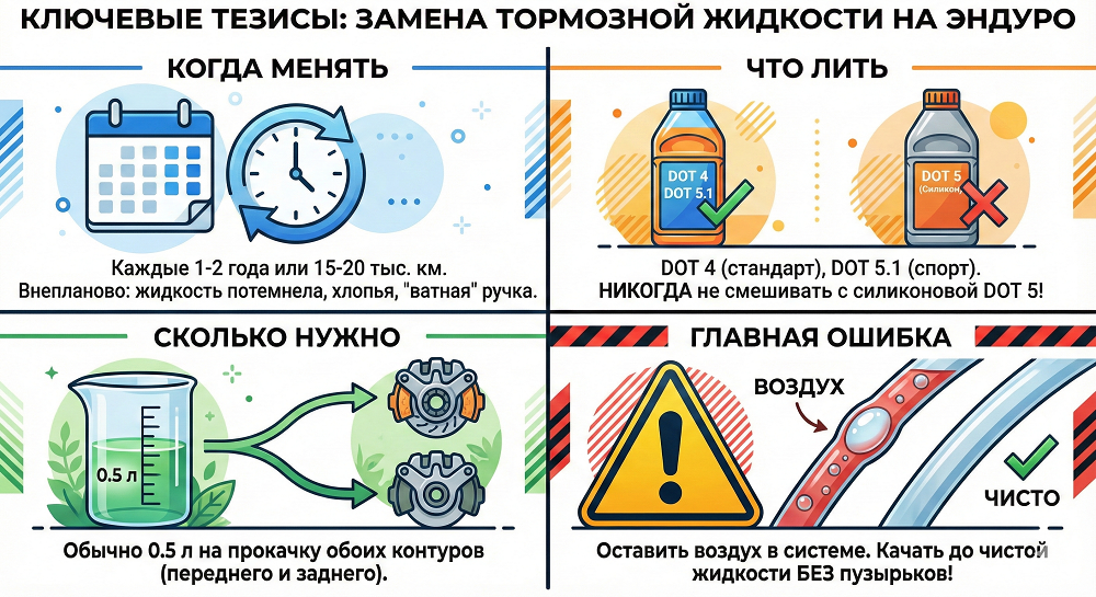 Замена тормозной жидкости на эндуро