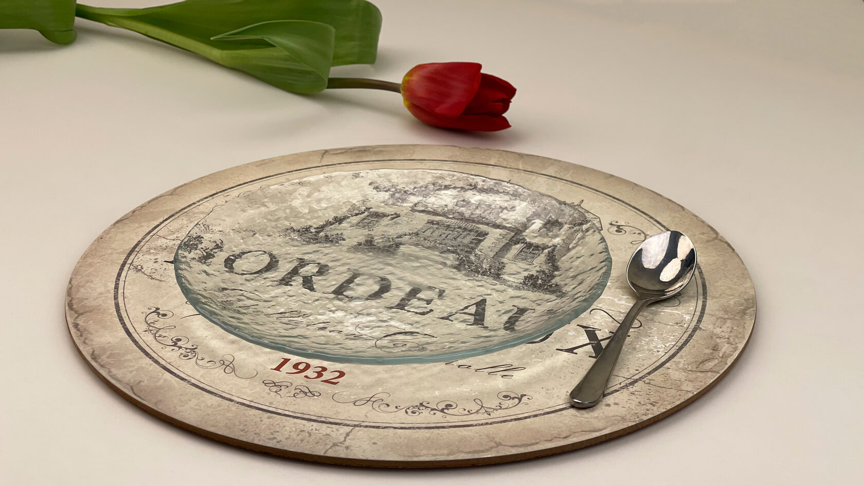 Салфетки сервировочные круглые из пробки "Бордо"