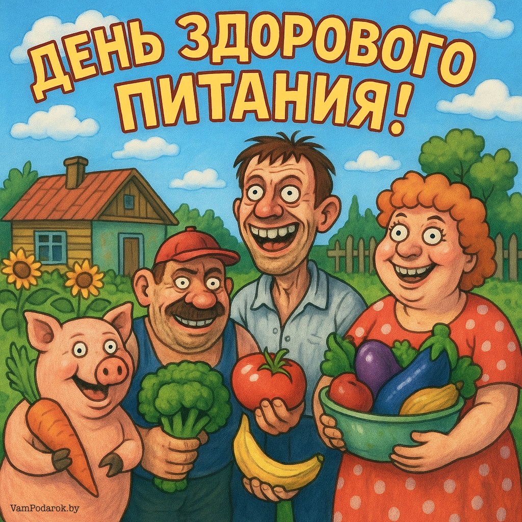 День здорового питания - открытка