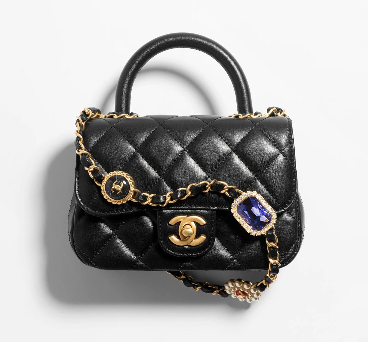chanel mini flap bag with top handle