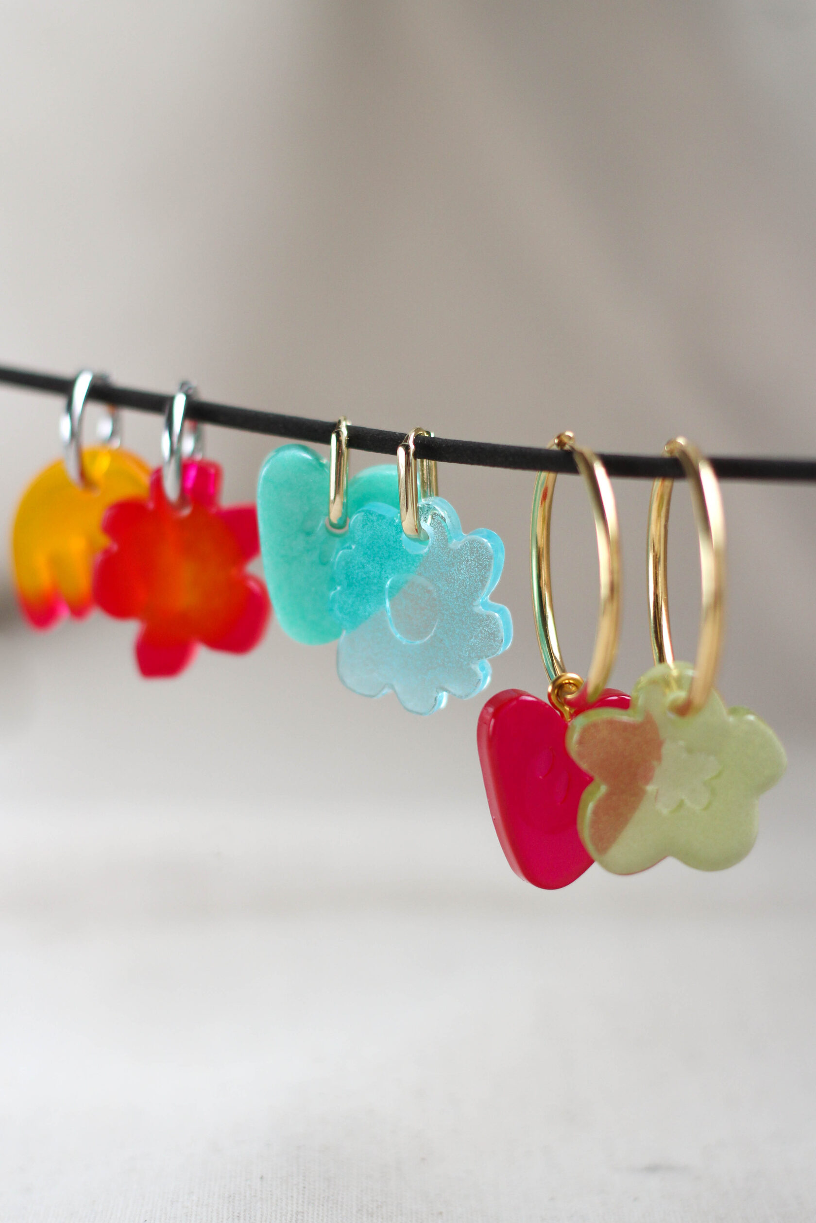 Серьги из эпоксидной смолы