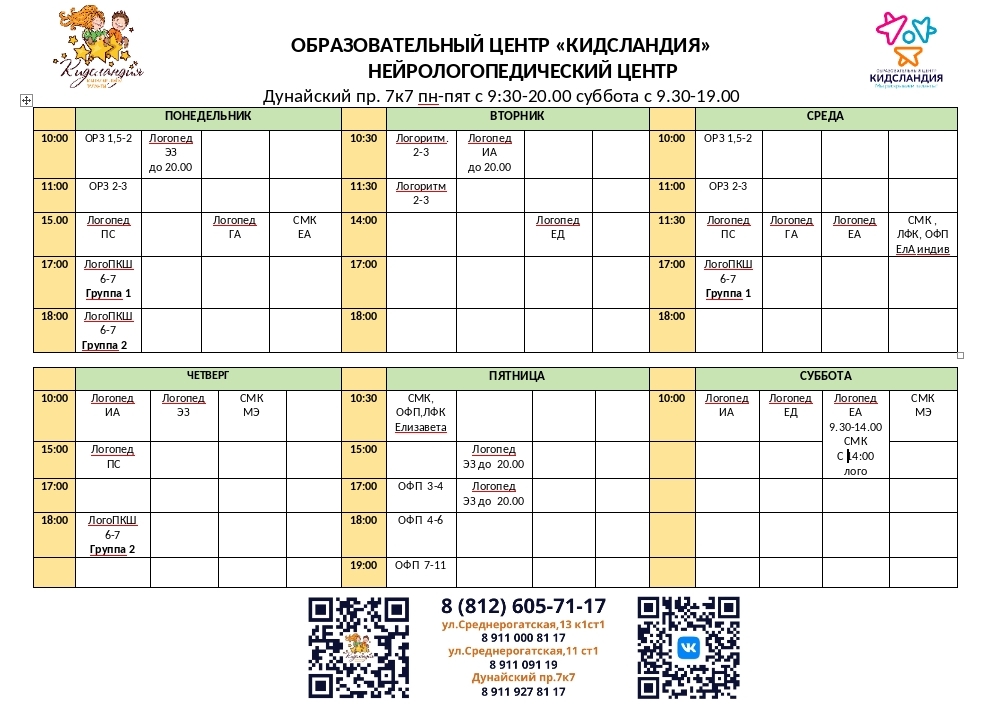 Расписание Дунайский