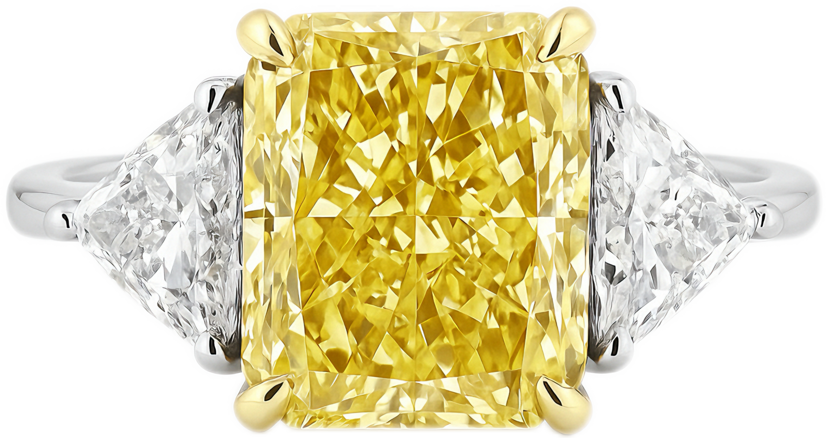 Кольцо с желтым бриллиантом