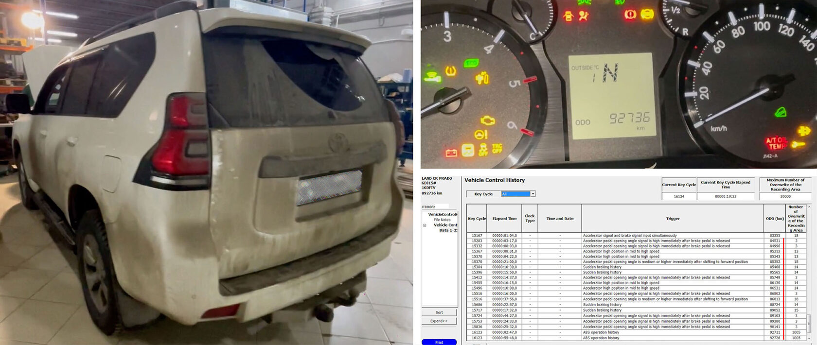 Land Cruiser Prado на приёмке в ТРПЛАНТ, пробег 92 736 км