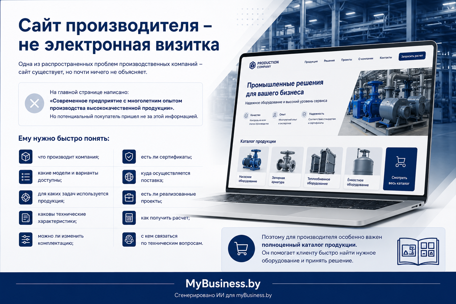 Сайт производственной компании и каталог продукции - что должен увидеть потенциальный заказчик