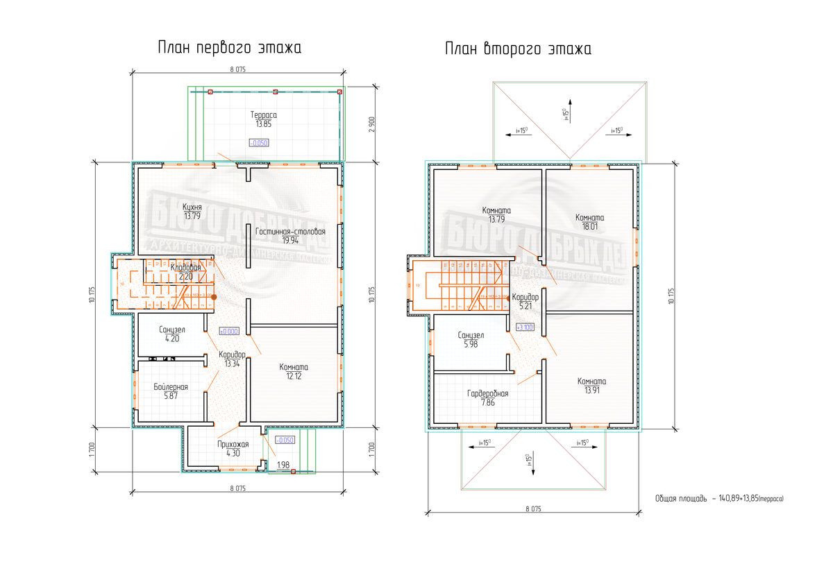 Двухэтажный каркасный дом 140 м², КП Караси