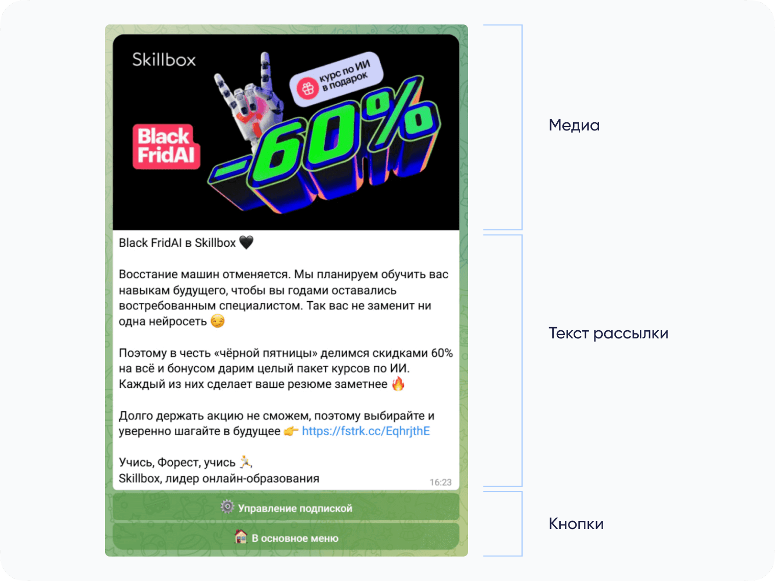 Структура Телеграм-рассылки