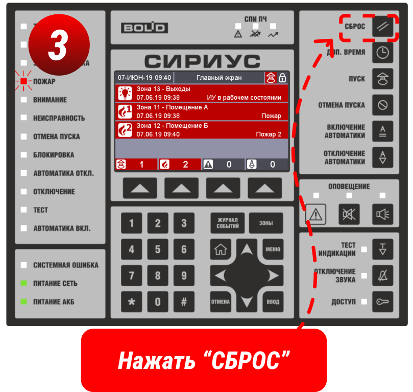 Инструкция для персонала СИРИУС (BOLID)