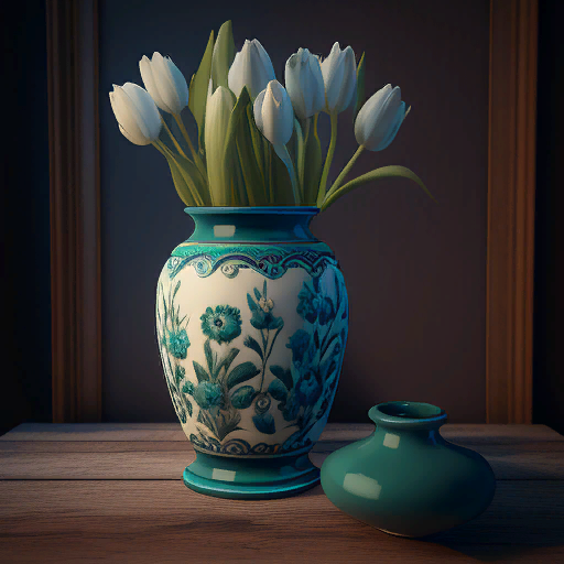 Букет из белых тюльпанов вазе