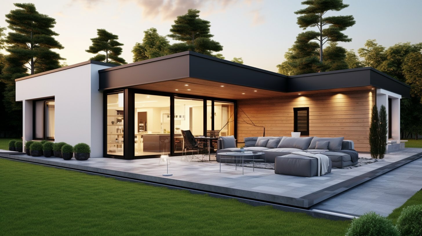 проект одноэтажного дома с цокольным этажом