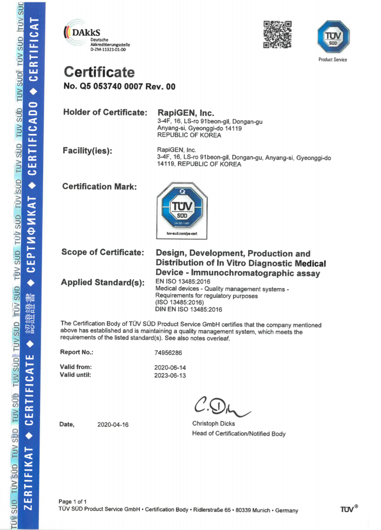 biocredit covid 19 ag Европейский сертификат