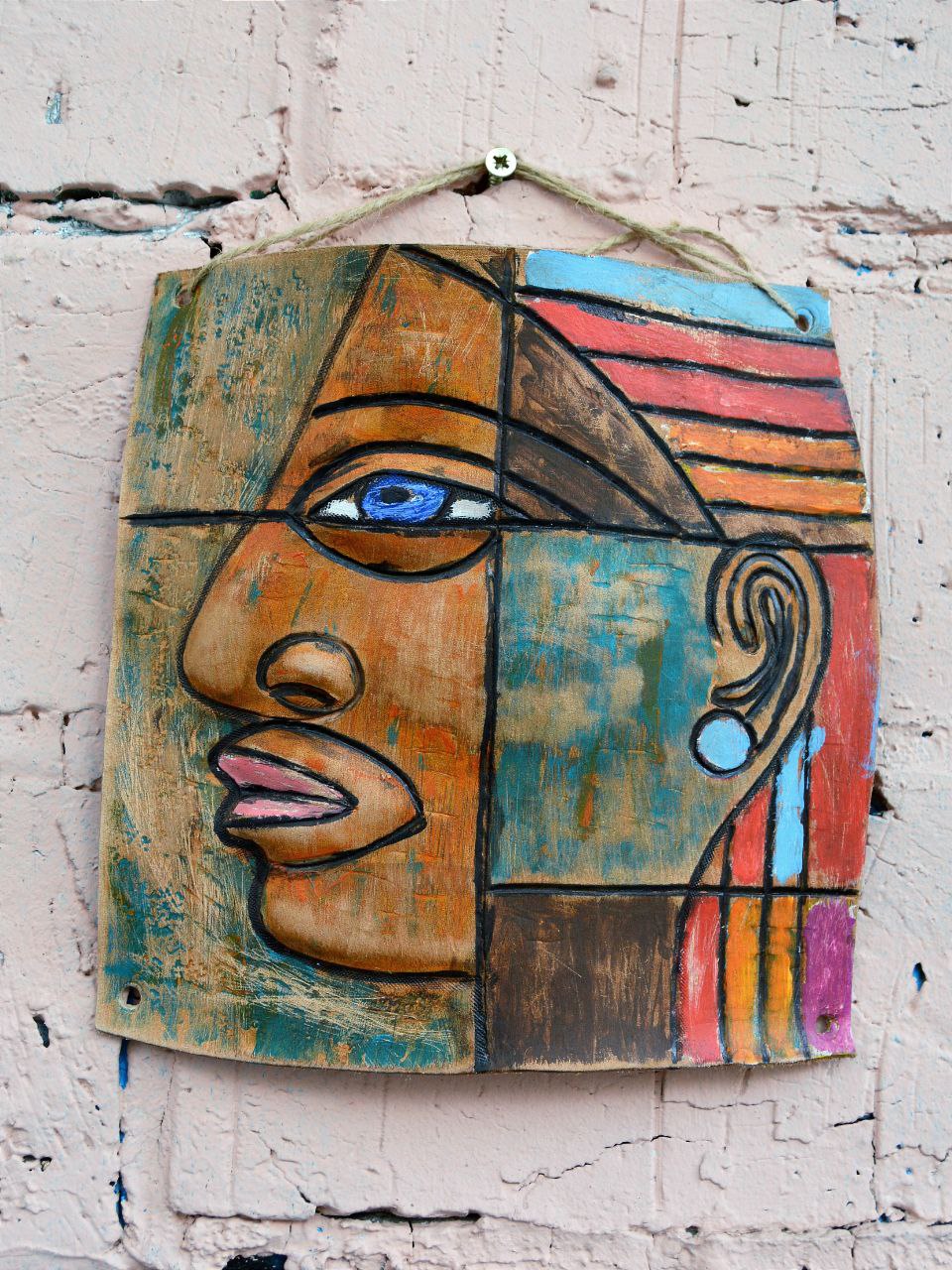 Скульптура настенная из фактурной кожи А.МузылевЪ &quot;Авангард Дзен Гранжа 1&quot;