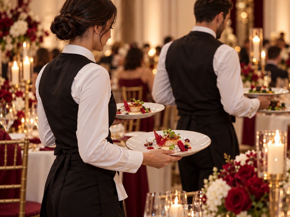 Официанты Charme Catering на мероприятии
