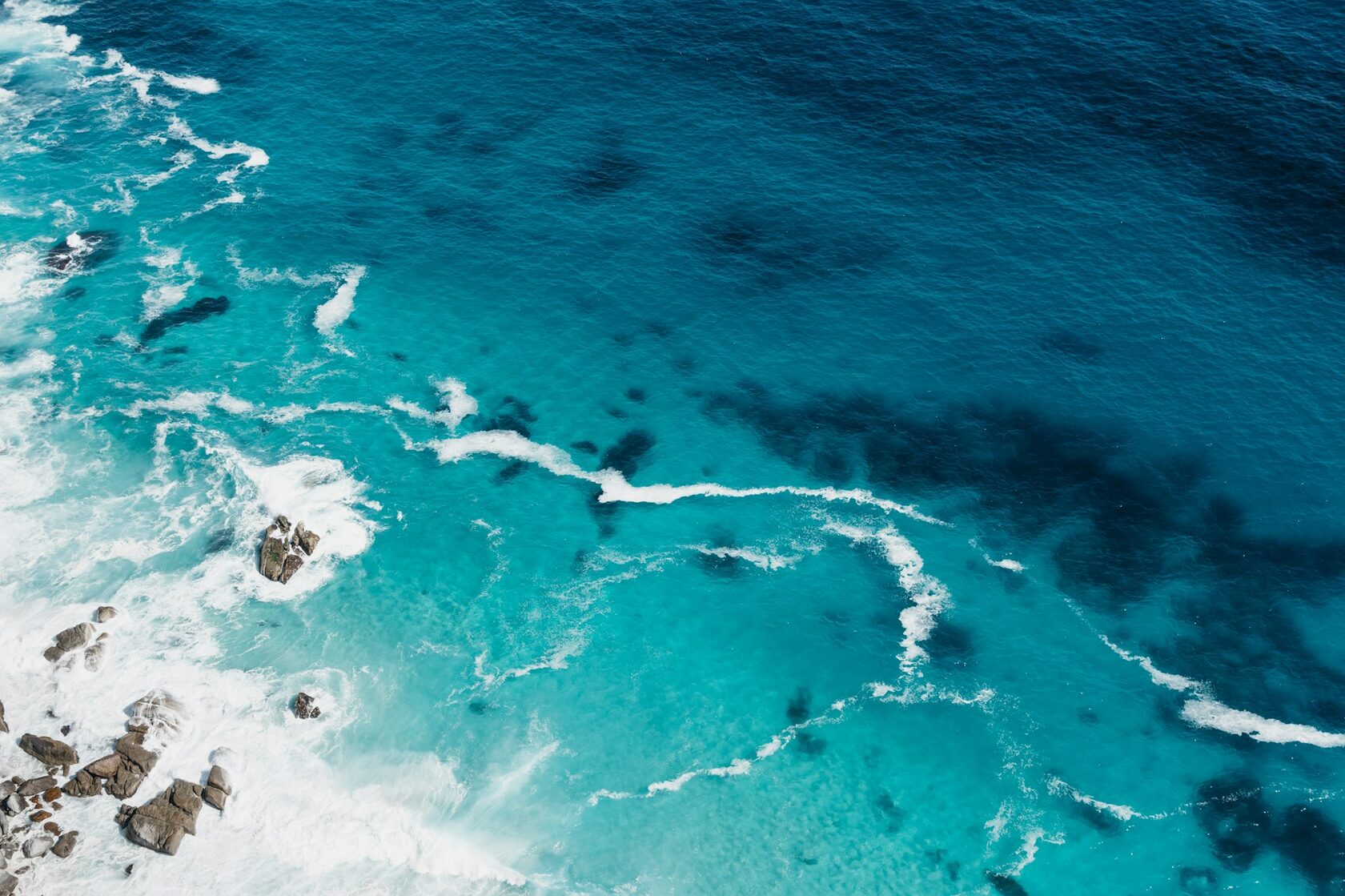 Aerial ocean coastline waves