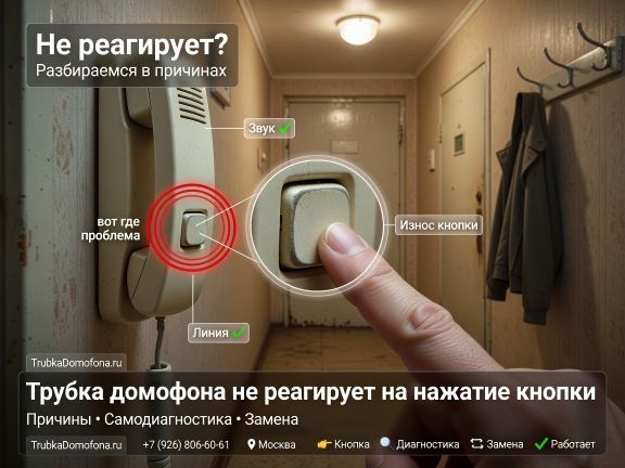 Трубка домофона не реагирует на нажатие кнопки — разбираемся в причинах