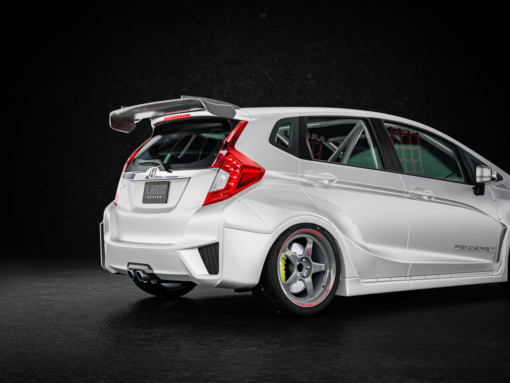 FENDERIST SPEC S Fender Flares Set WIDE BODY KIT HONDA FIT JAZZ 13 16