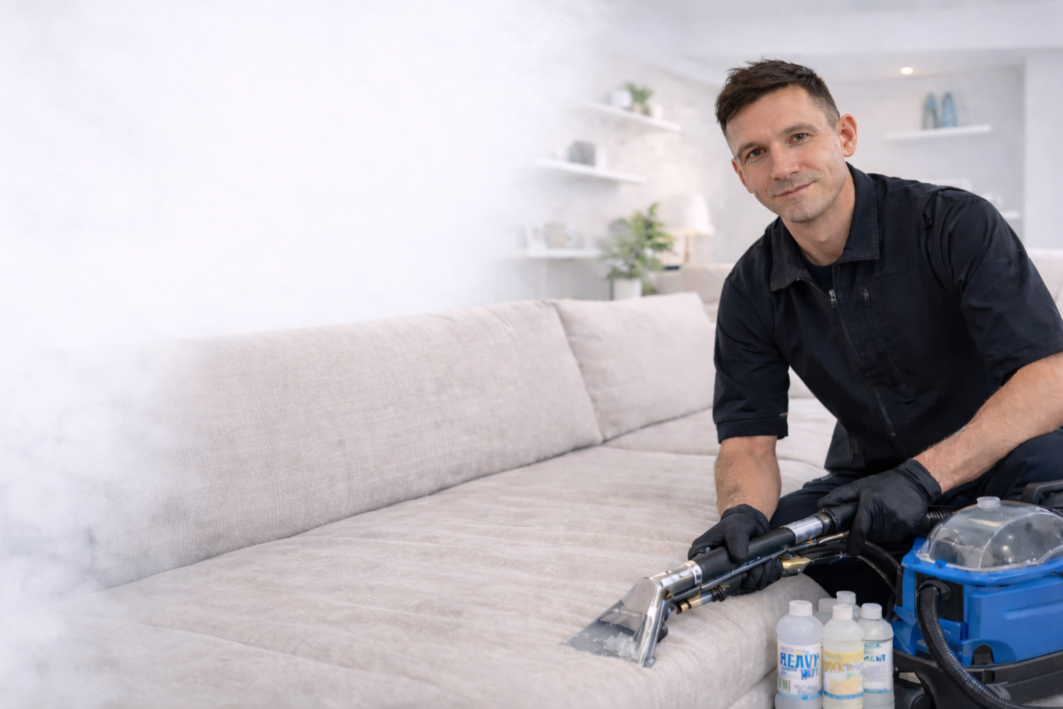 Пример химчистки мебели