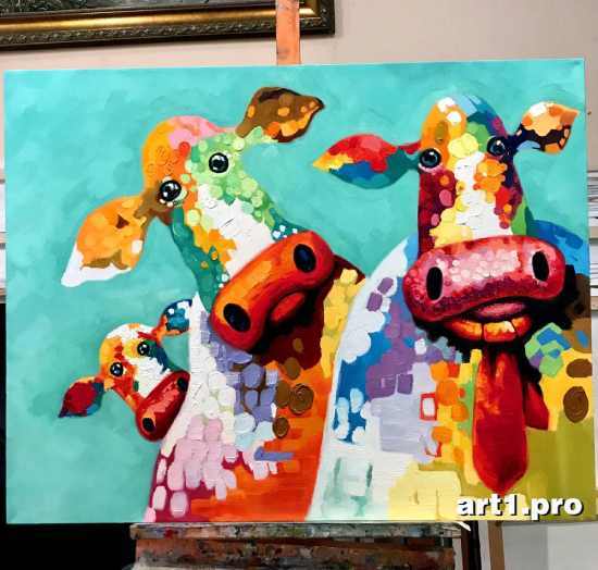 картина в детскую коровы