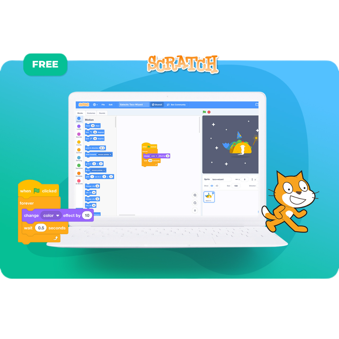 Курсы по Scratch программированию для детей — школа Трамплин