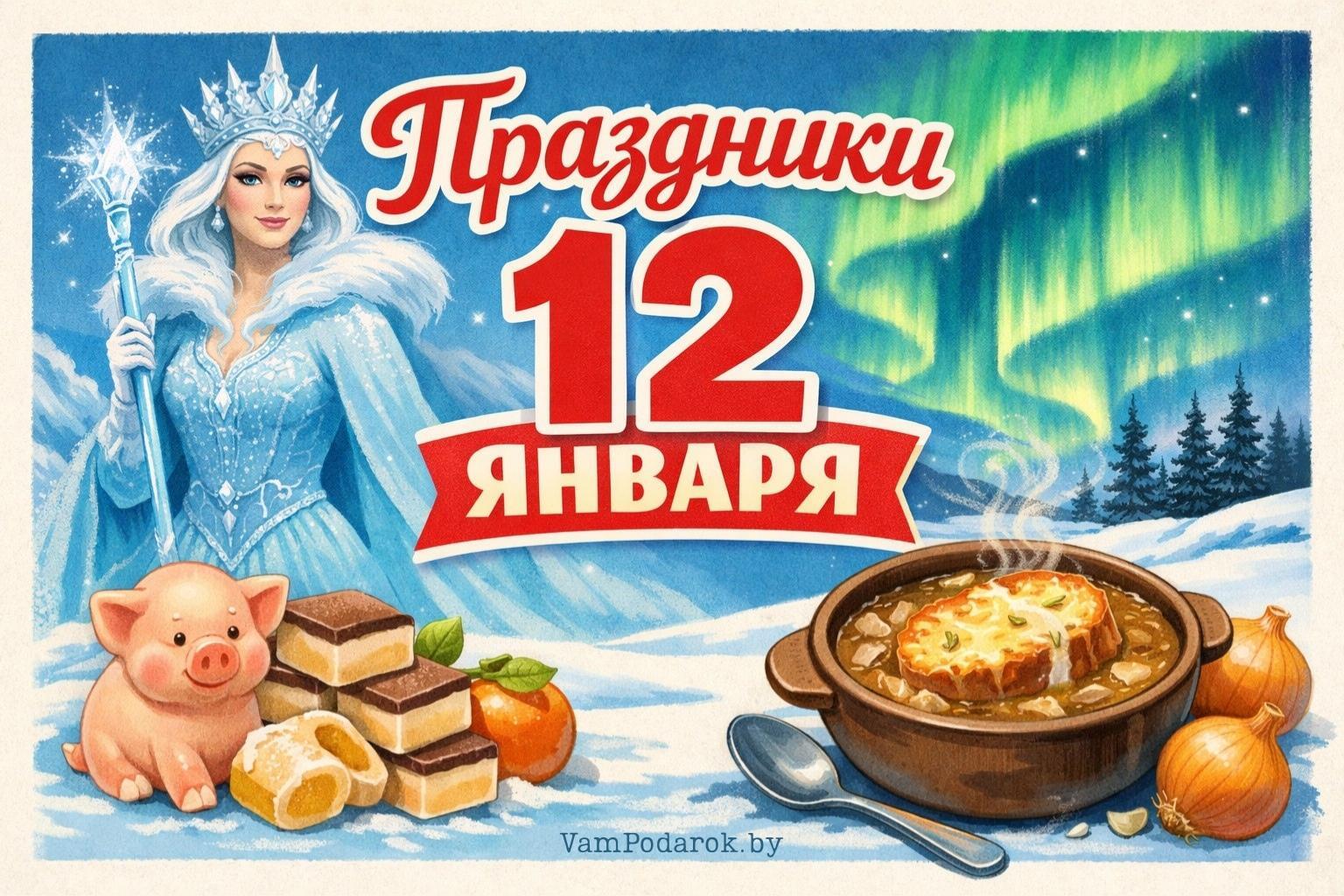 Праздники 12 января 2026 года – картинки и открытки