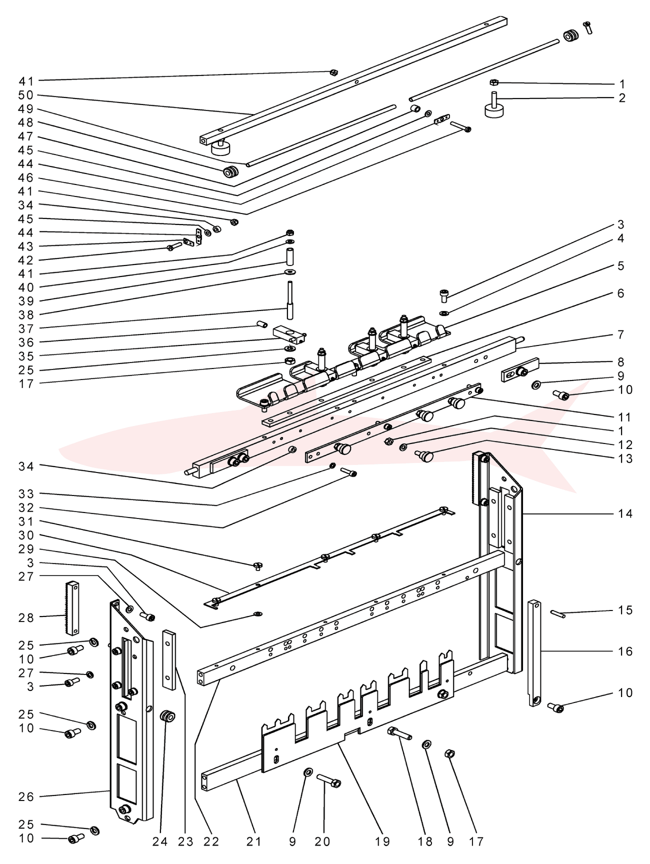 Foldnak 40 FO05 Knife Assembly — схема деталей