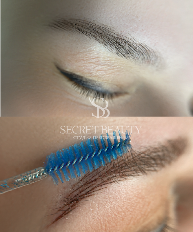 Фото бровей до/после