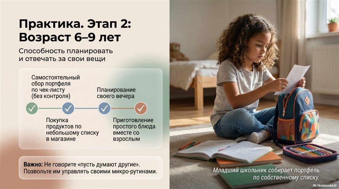 Практика для возраста 6–9 лет