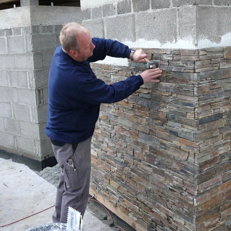 Облицовка фасада камнем цена под ключ