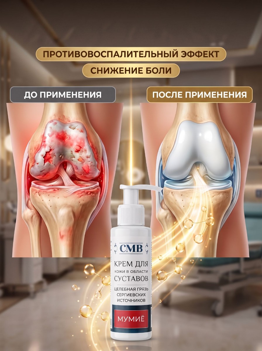 Крем для суставов мумиё лечебная грязь