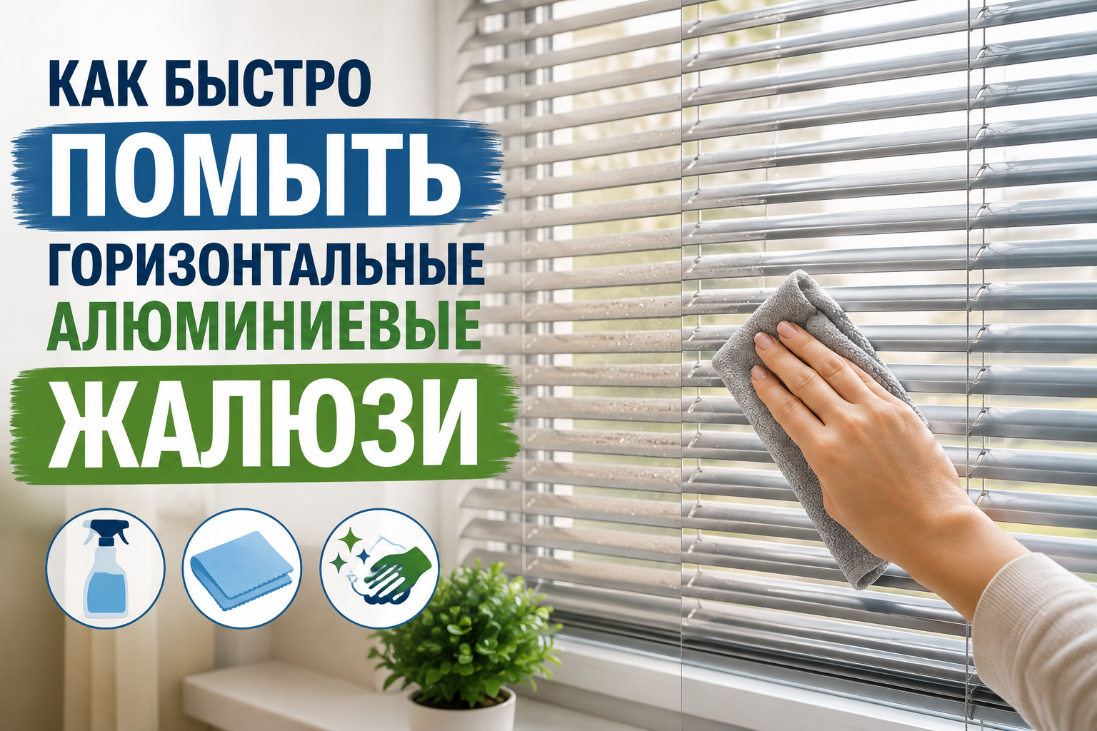 Как быстро помыть горизонтальные алюминиевые жалюзи