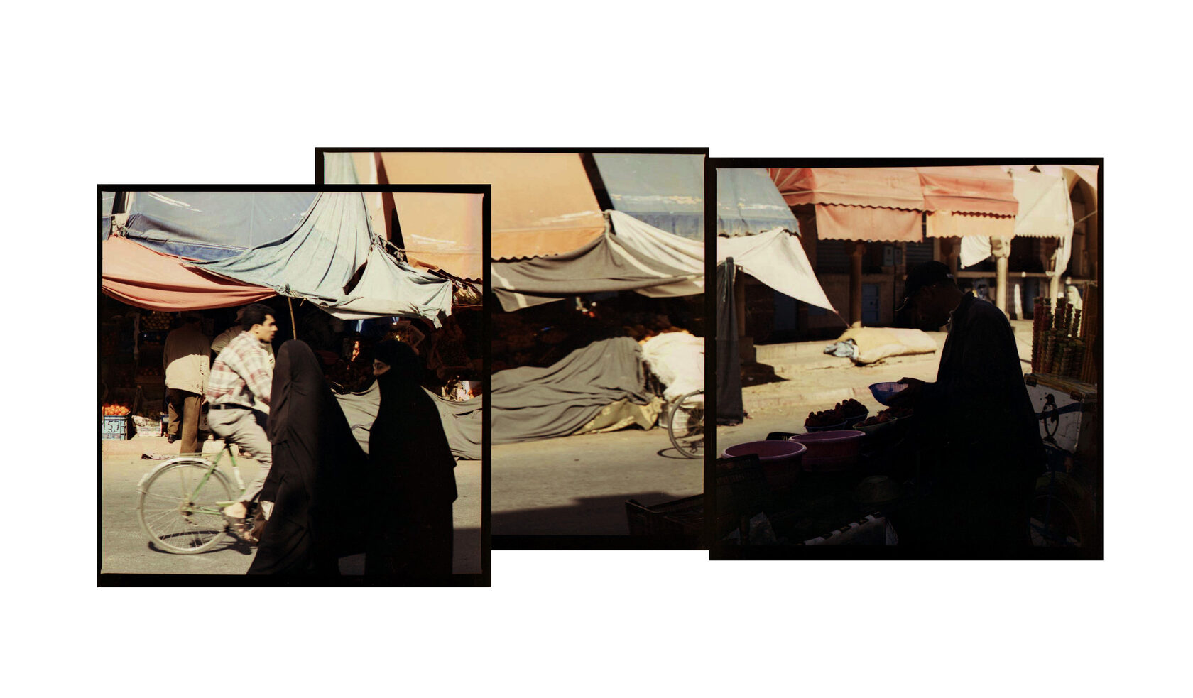 Morocсo. Tiznit. Shopping street. Color negative. 2011