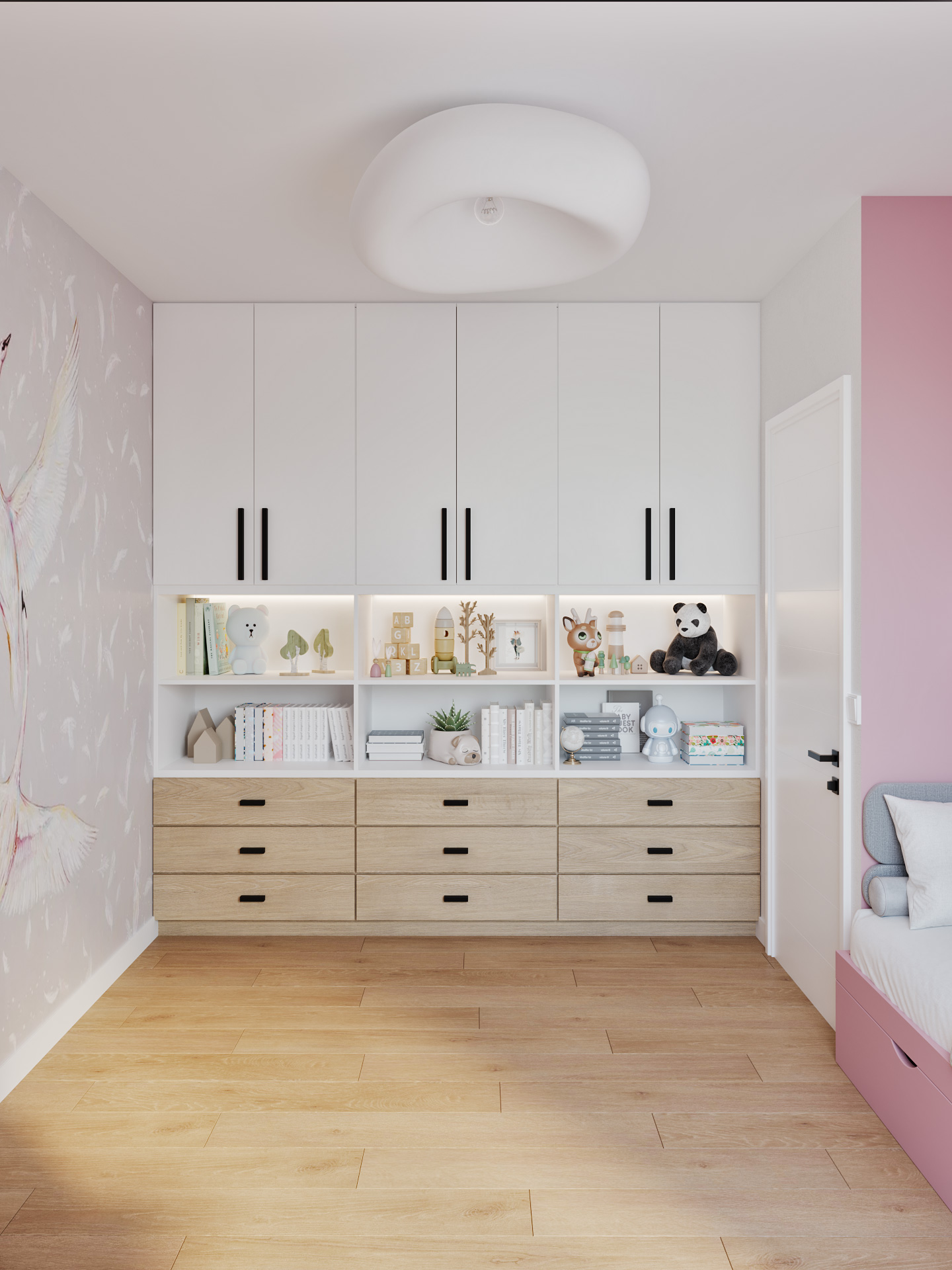 chambre enfant lumineuse avec mobilier évolutif et ambiance douce